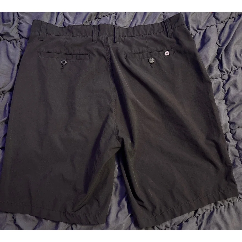 Hurley Mens Black Hybrid Chino Walk Shorts, Size 36